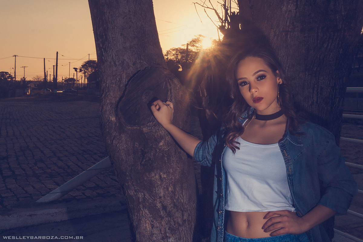 por do sol retrato feminino