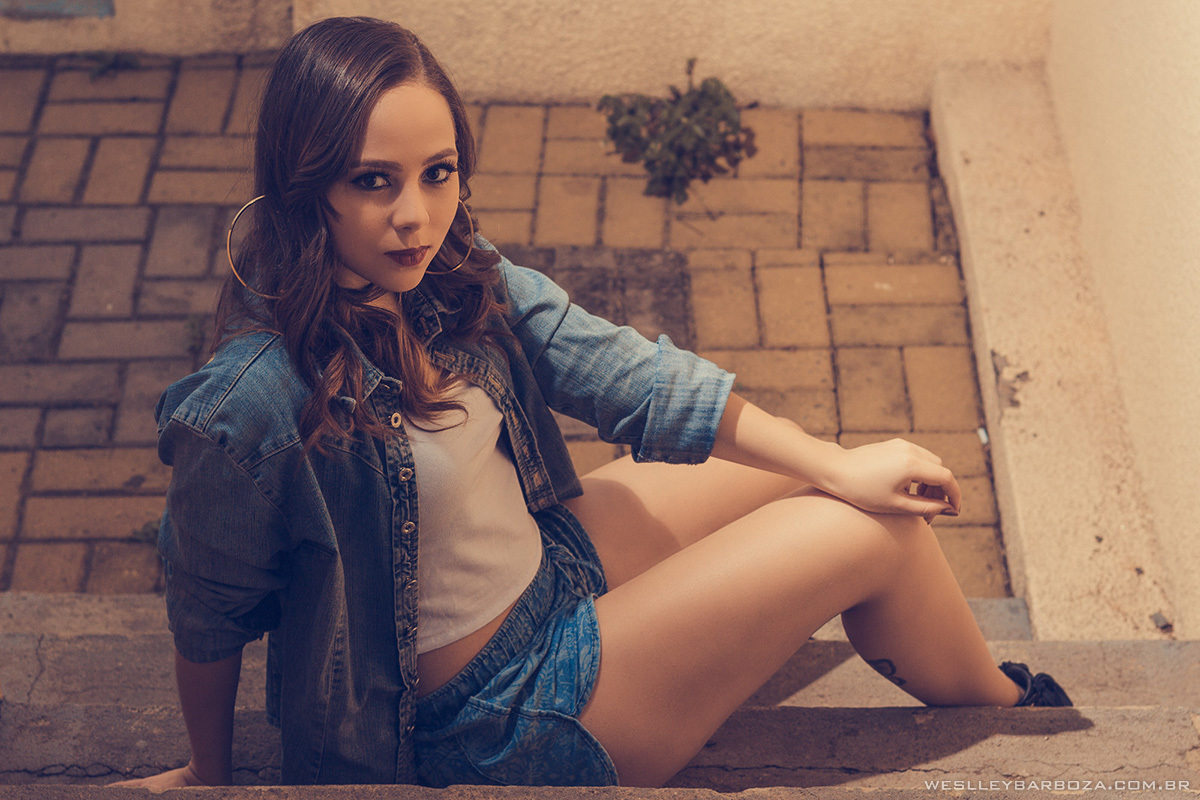 retrato feminino escada