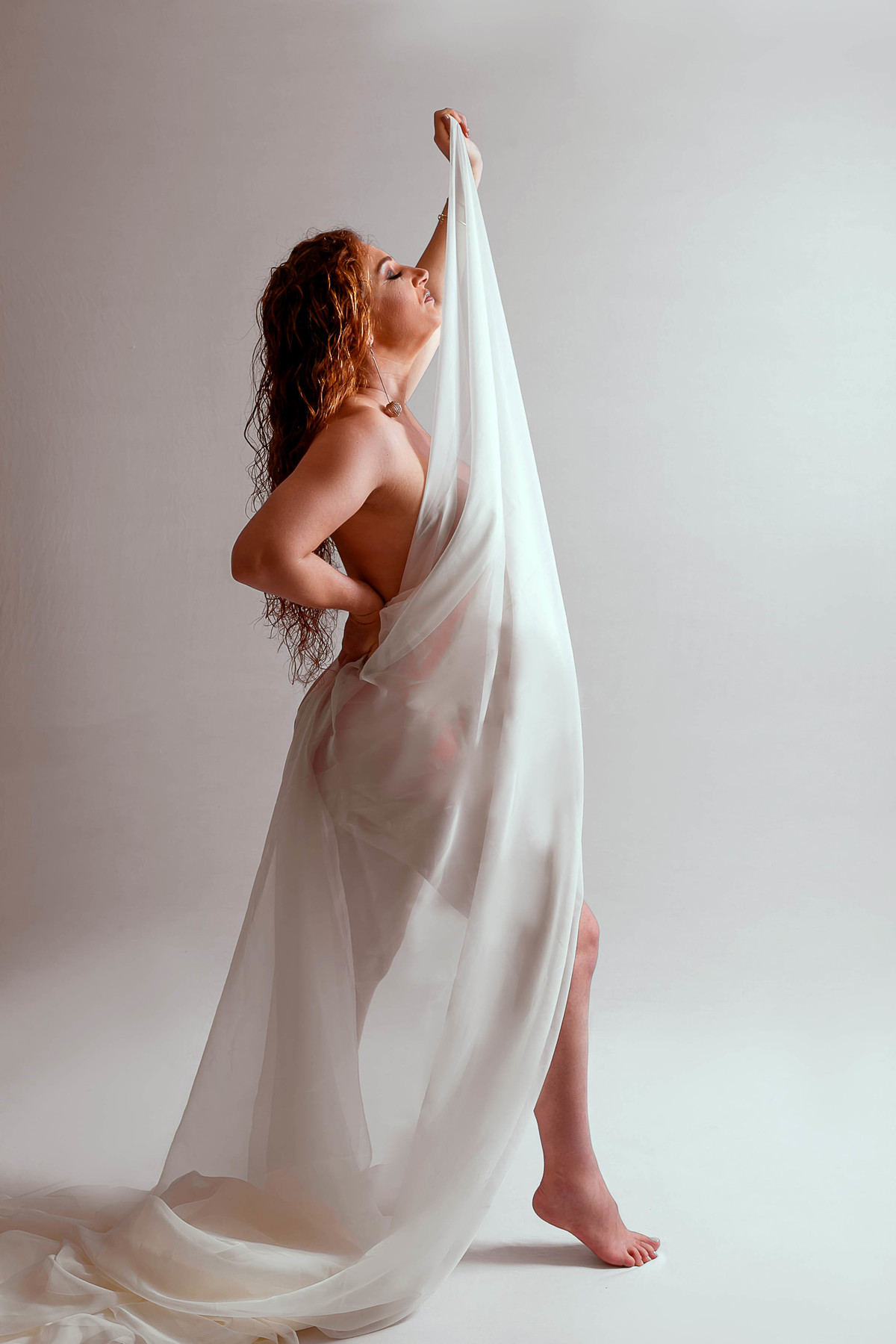 foto de gestante com tecido

