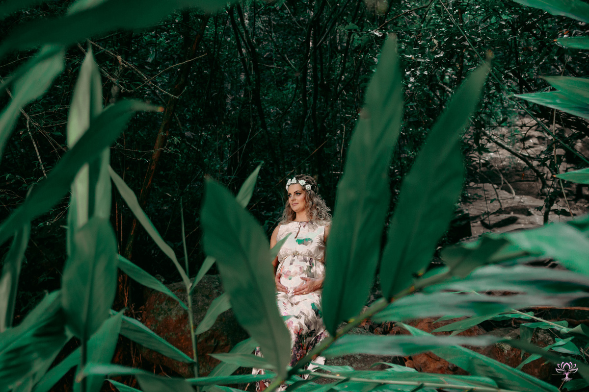 foto externa 
criativa de gestante