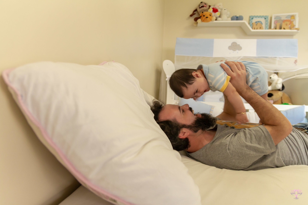 ensaio lifestyle em casa com o papai