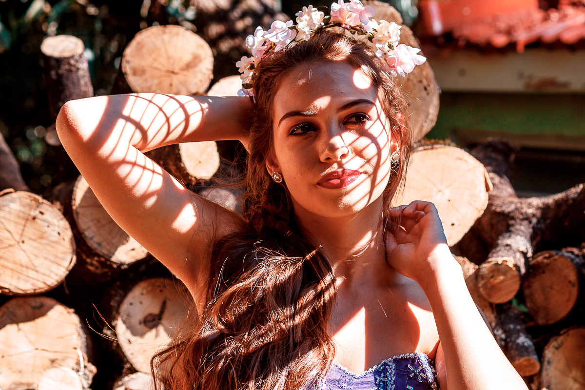 retrato com luz dura