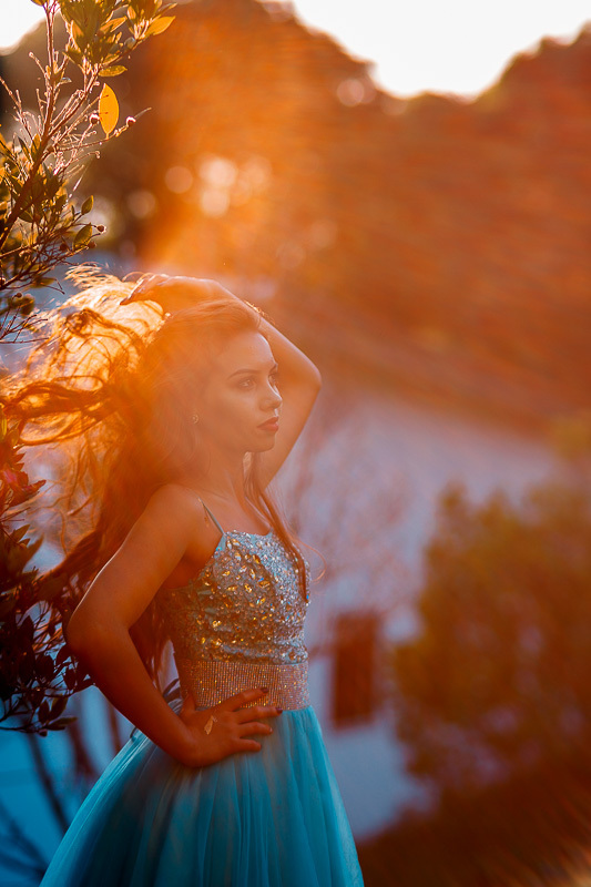 retrato na contra luz