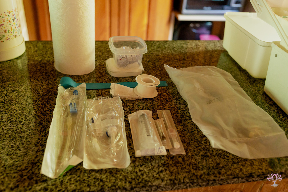 material descartável trabalho de parto