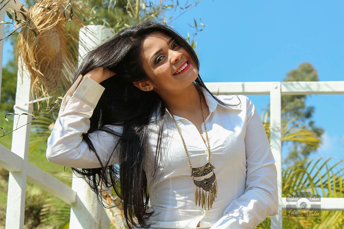 Um lindo dia de sol para fotografar a linda Giovanna