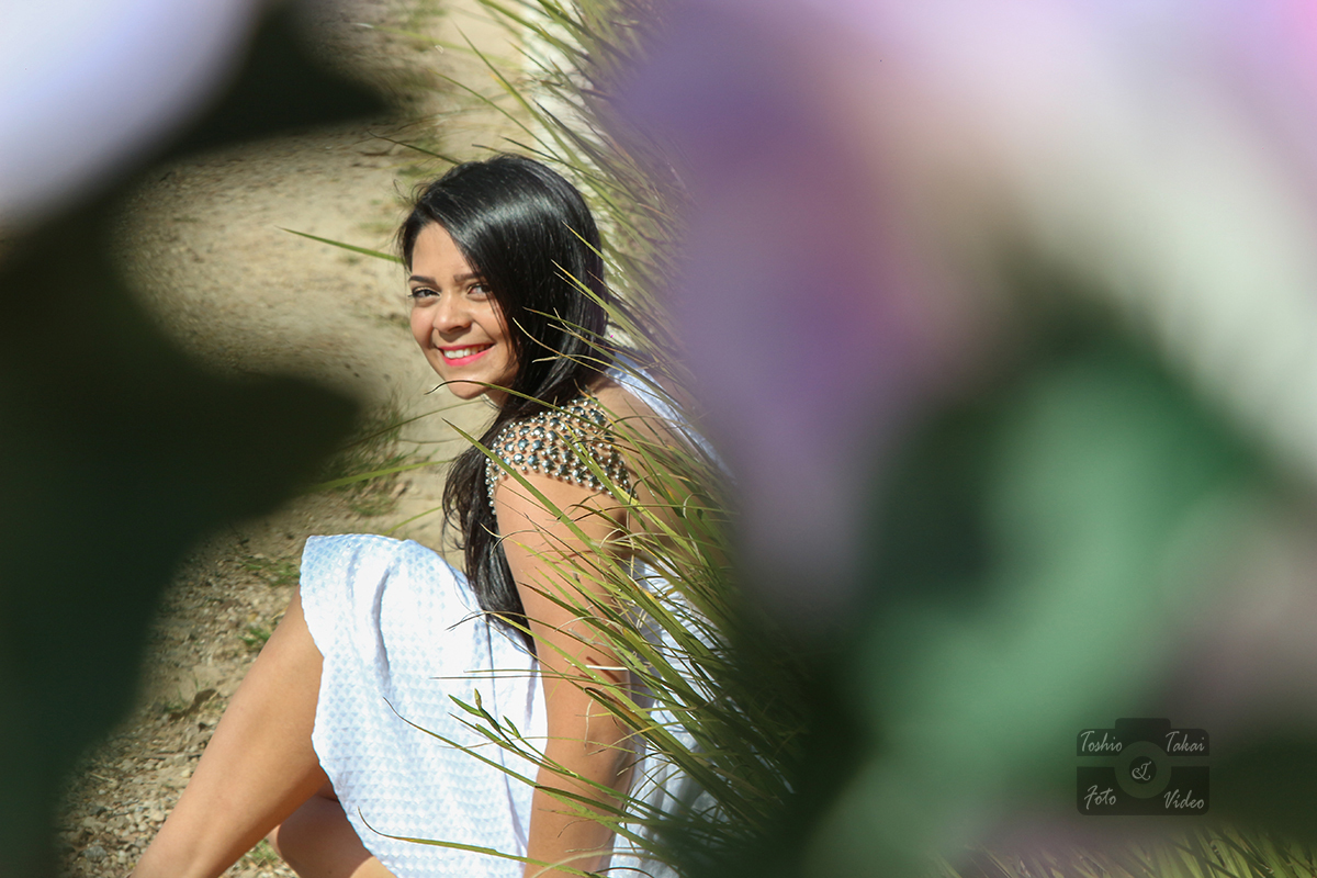 Um lindo dia de sol para fotografar a linda Giovanna