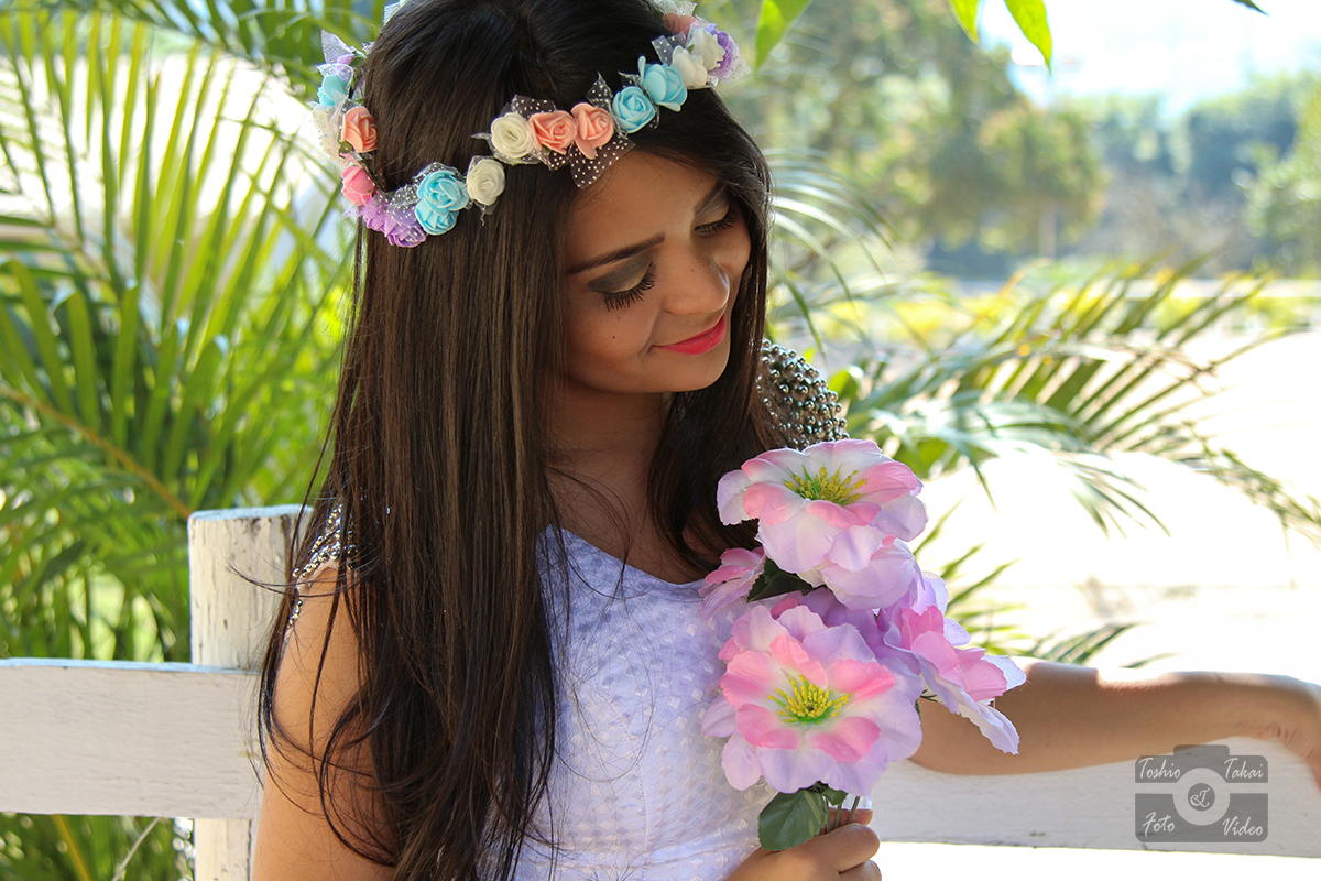 Um lindo dia de sol para fotografar a linda Giovanna