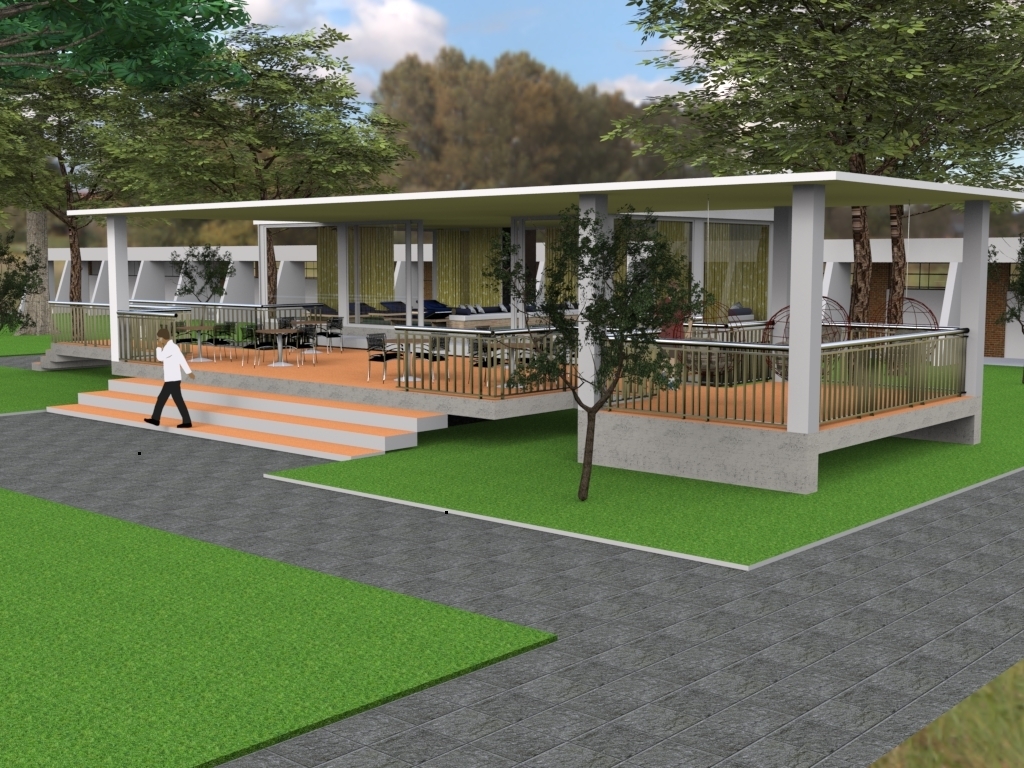 Perspectiva  - Acesso via estacionamento