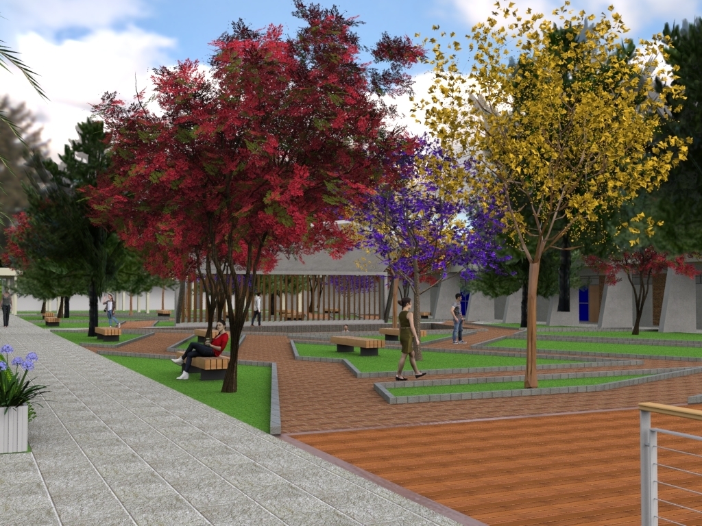 Perspectiva - Acesso da escadaria