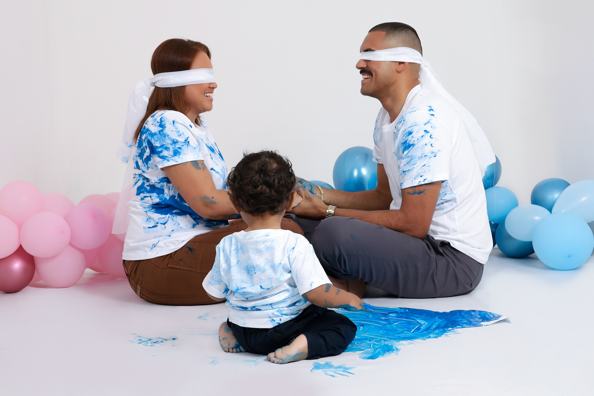 revelação de sexo, menino,  família, parkolor