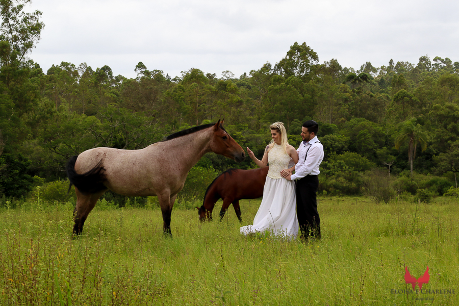 Parkolor fotografias
Gravataí, Glorinha, Santo Antônio
Casamento, ensaio dos noivos, cavalo na foto, vestido branco com renda