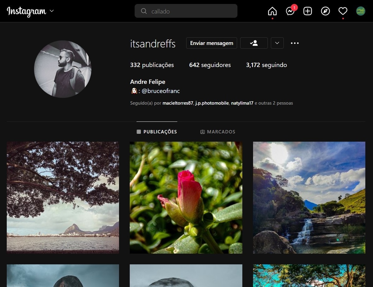 André Felipe, o autor da imagem no Instagram. 