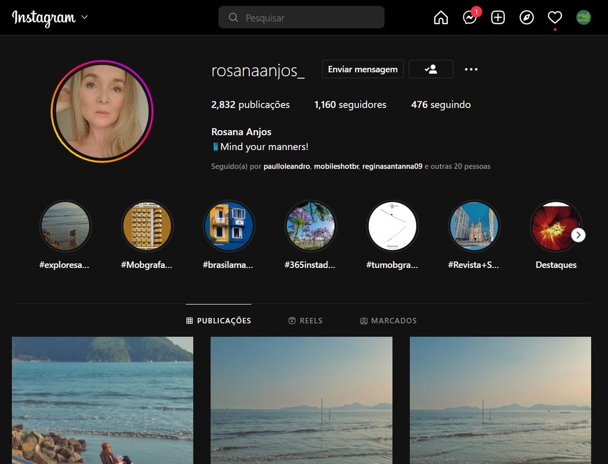 Rosana Anjos, a autora da imagem no Instagram. 