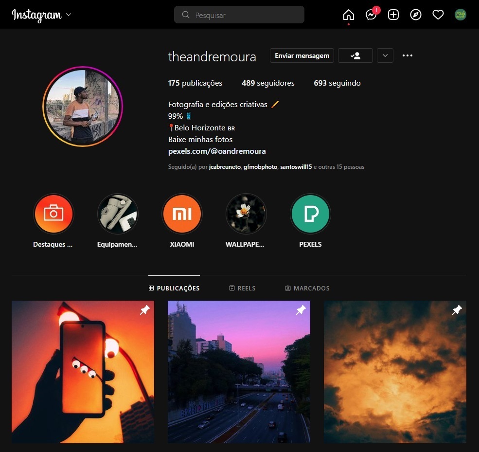 André Moura, o autor da imagem no Instagram. 