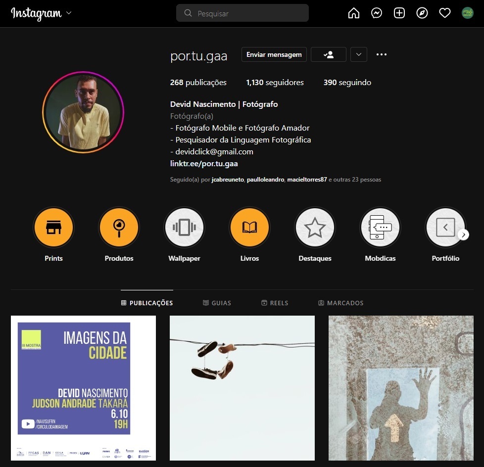 Devid Hallyson da Silva Nascimento, o autor da imagem no Instagram. 