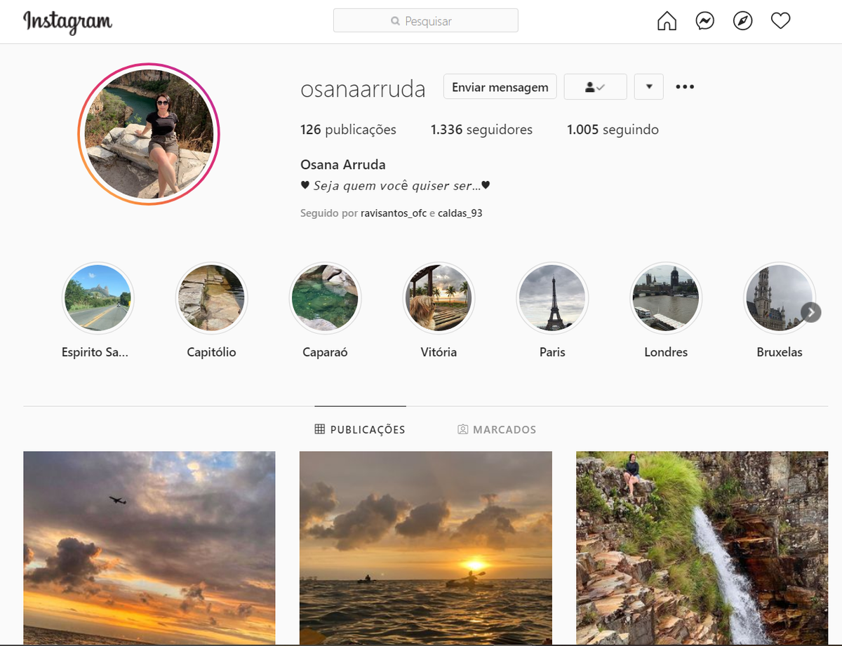 Osana Verneck, a autora da imagem no Instagram. 