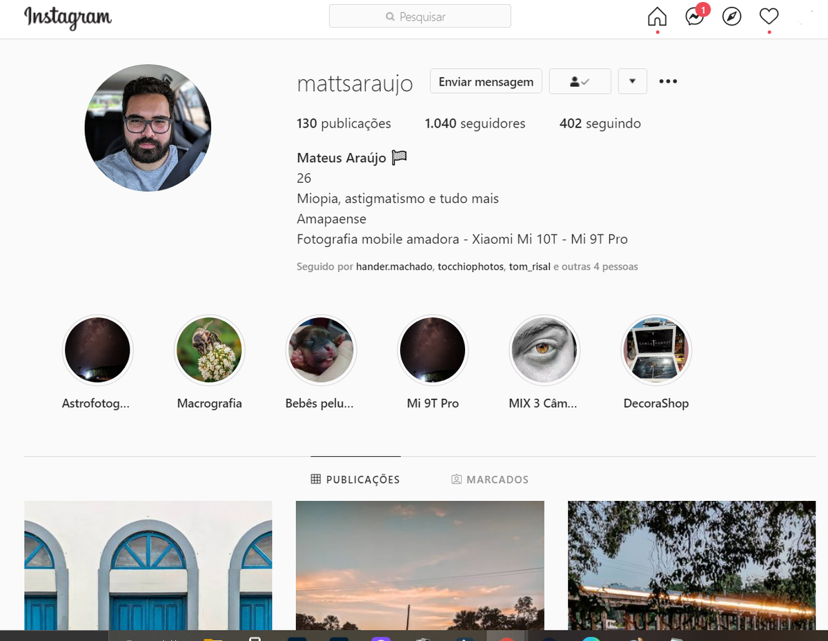 Mateus Araújo, o autor da imagem no Instagram.