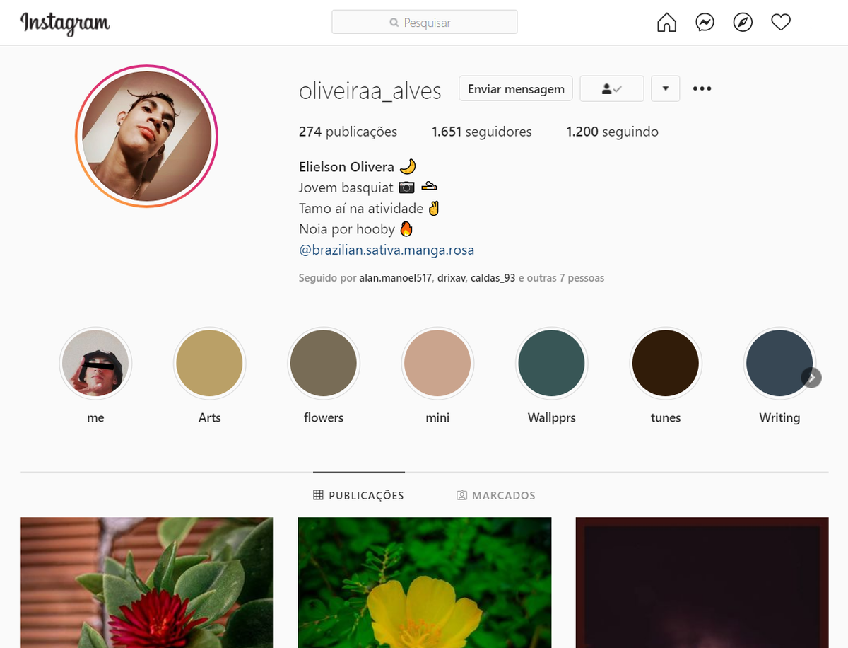 Elielson Oliveira, o autor da imagem no Instagram. 