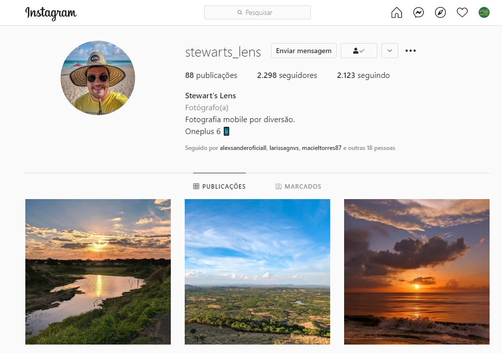 David Stewart, o autor da imagem no Instagram.