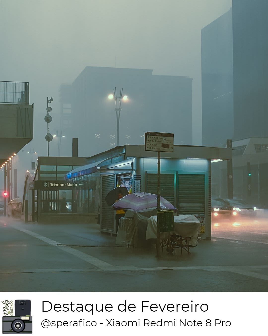 Chuva na cidade. Foto feita por Marcelo Junior Sperafico usando o Xiaomi Redmi Note 8 Pro em São Paulo, capital. Foi destaque do mês de fevereiro do ano de 2021 no Mobgrafando com 179 curtidas.