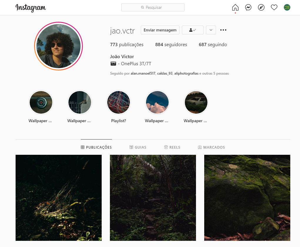 João Victor, o autor da imagem no Instagram. 