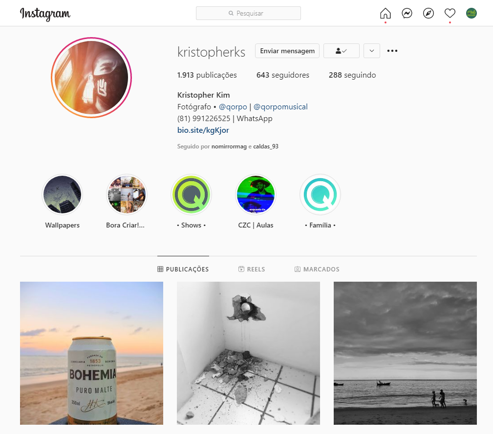 Kristopher Kim Silva, o autor da imagem no Instagram.