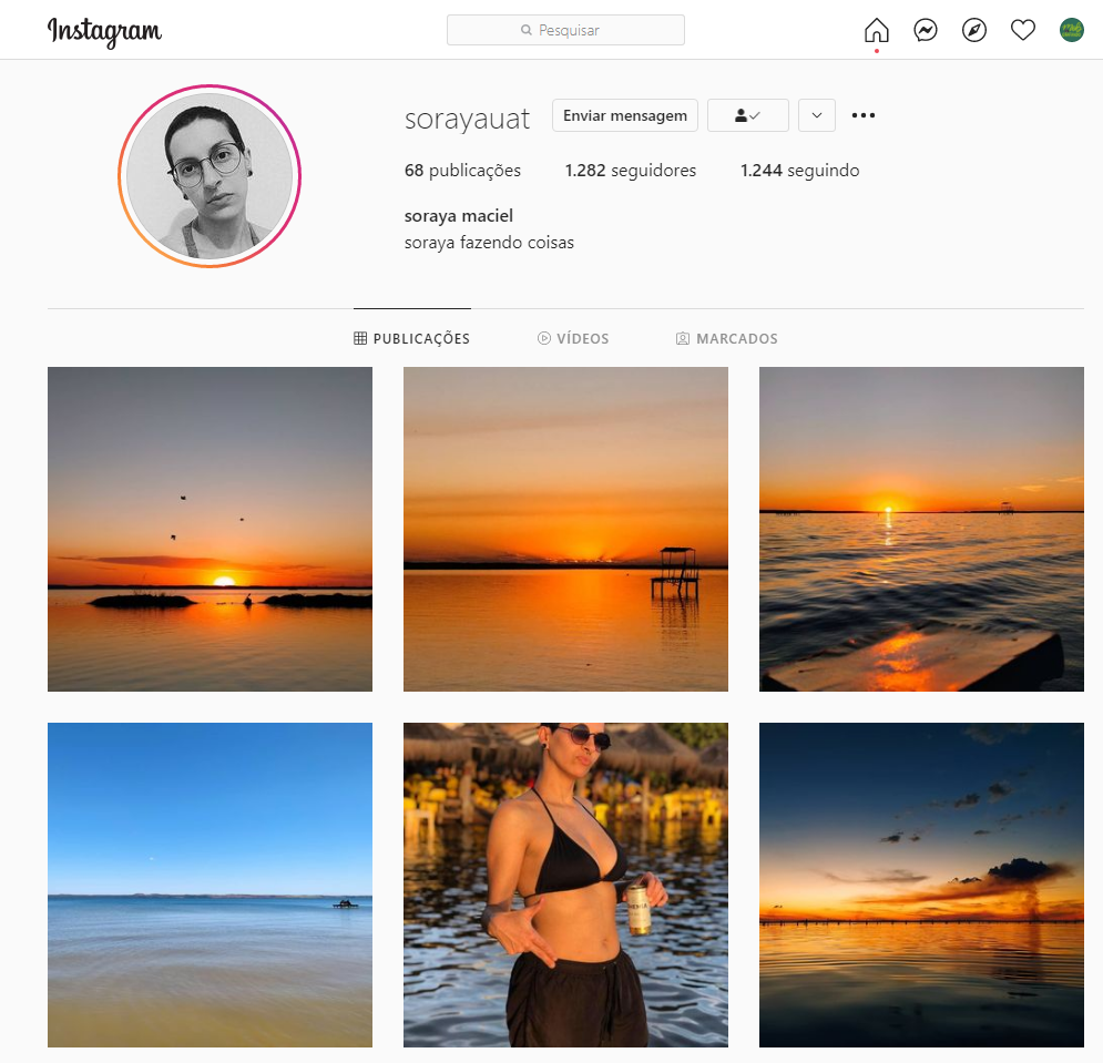 Soraya Maciel, a autora da imagem no Instagram. 