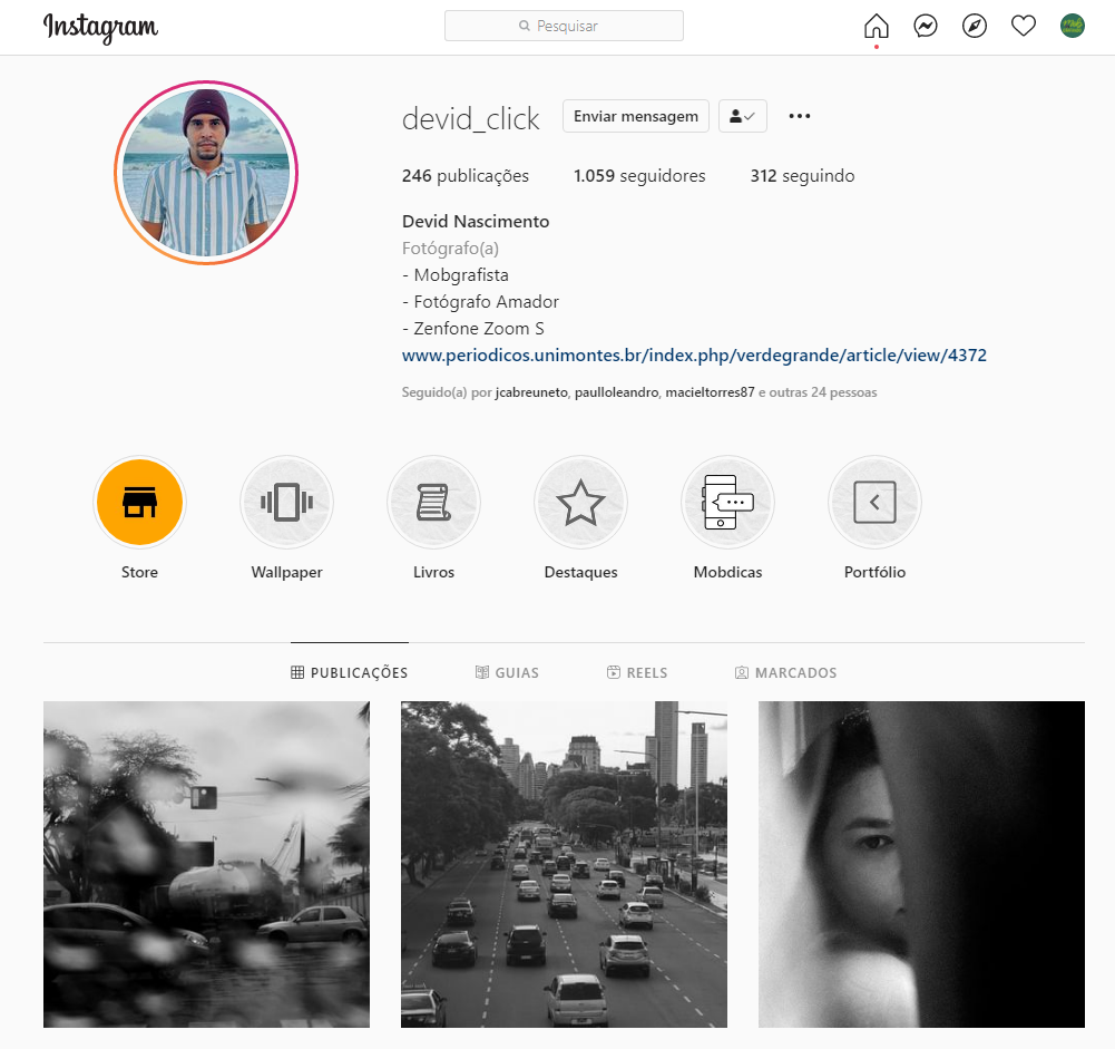 Devid Hallyson da Silva Nascimento, o autor da imagem no Instagram. 