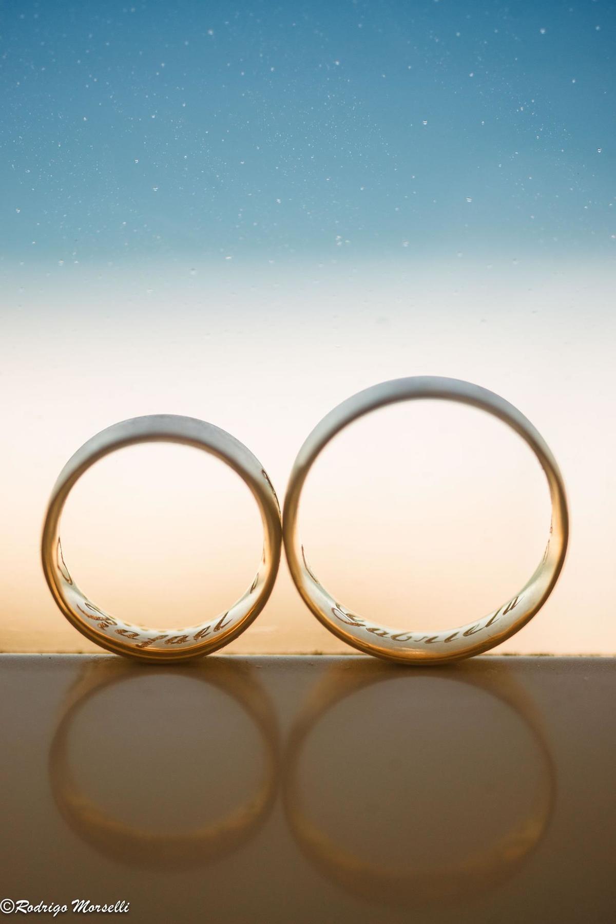 foto das alianças de casamento