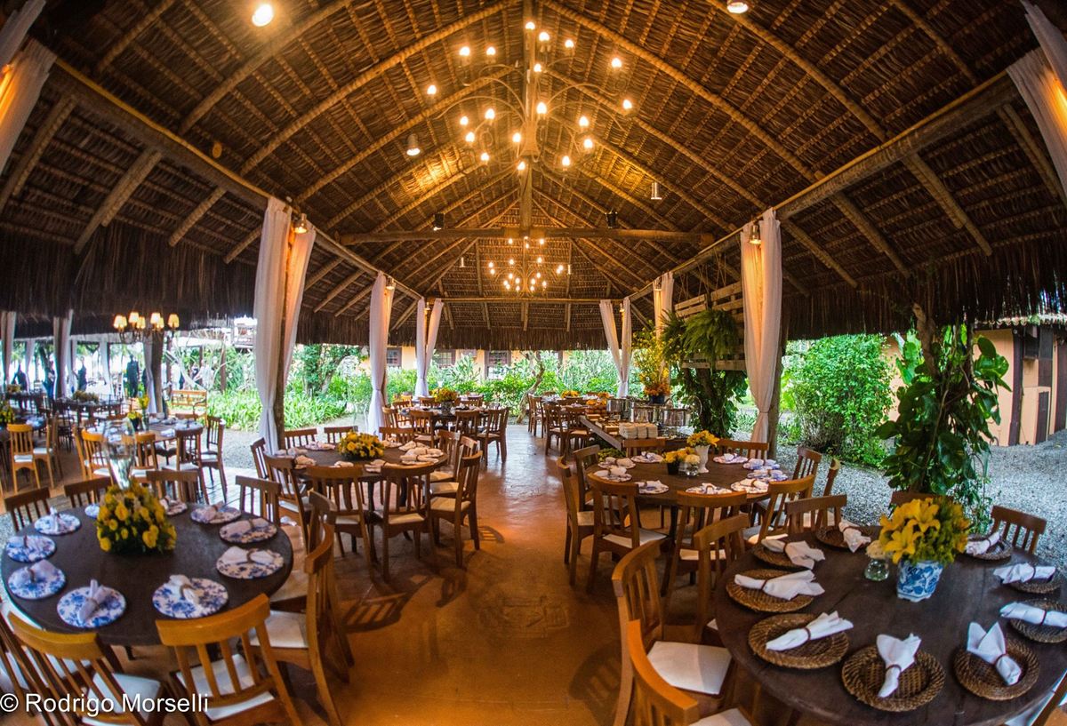 decoração do salão da pousada Espelho D'agua em Buzios