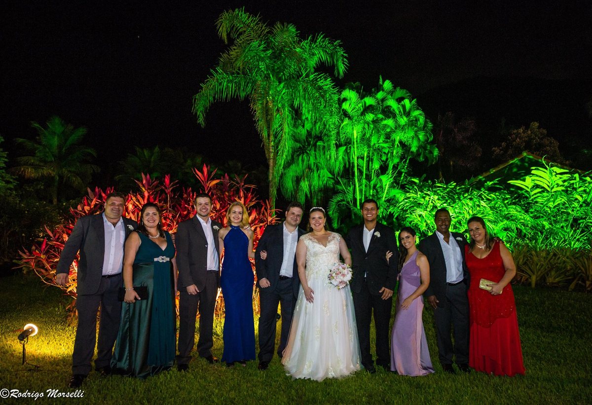 foto com os padrinhos juntos