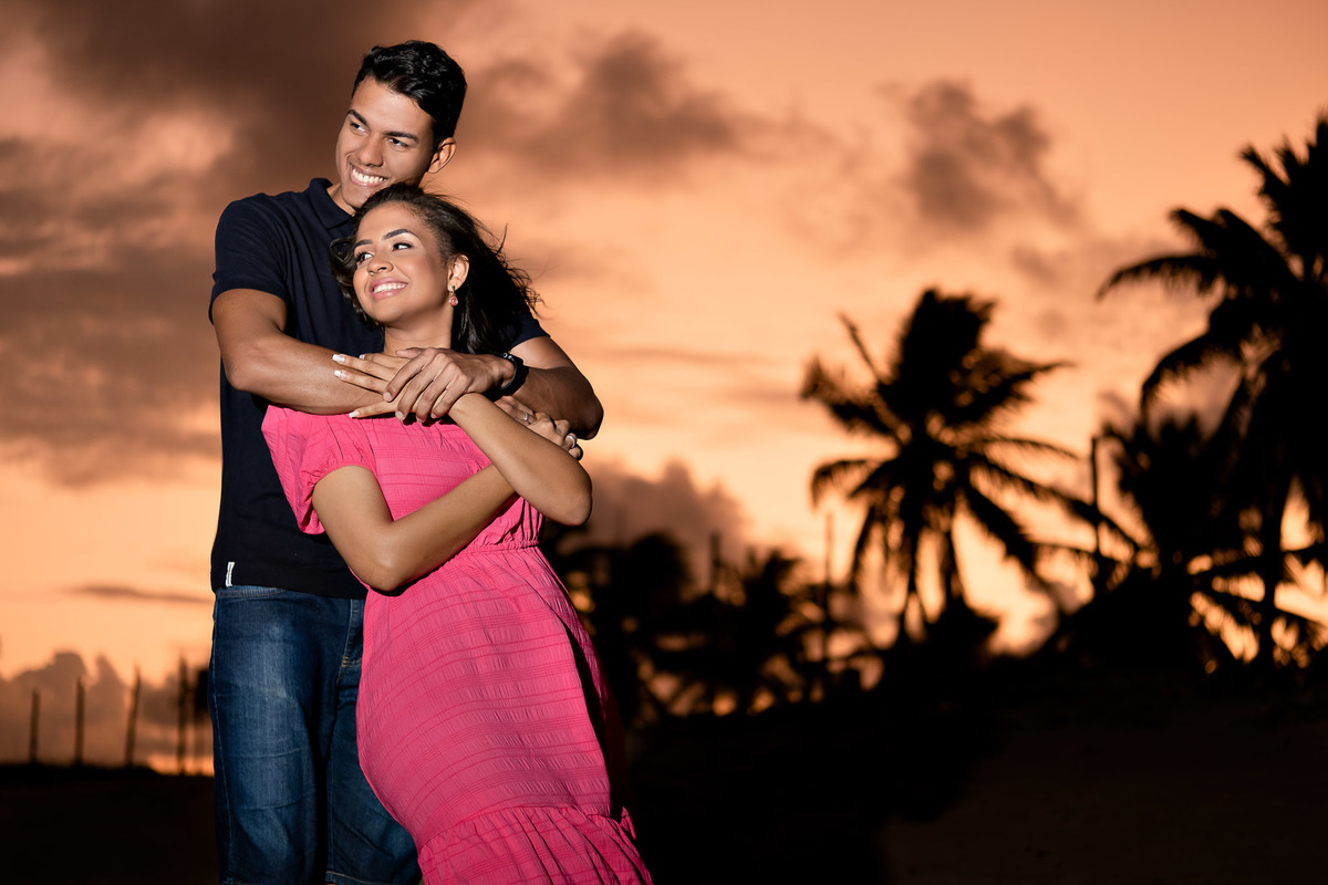 Pré casamento no por do sol em Itacimirim