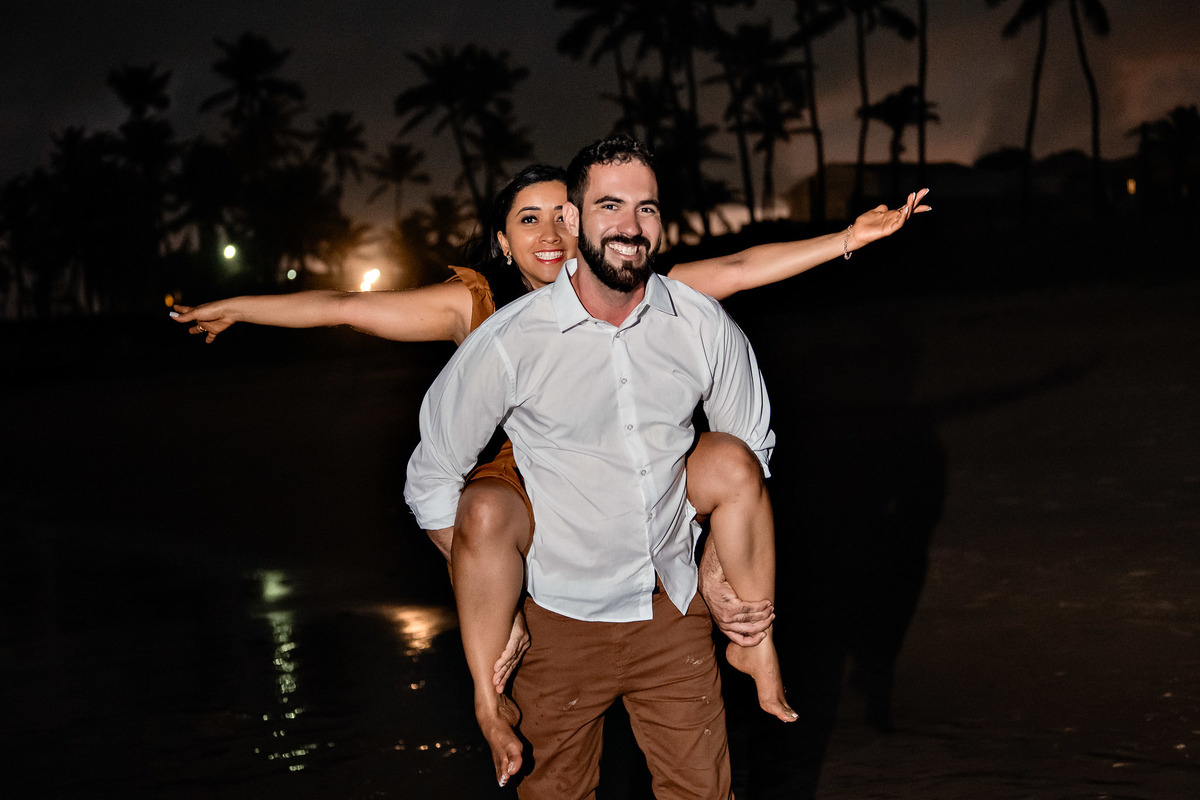 ensaio de casal no litoral norte da bahia