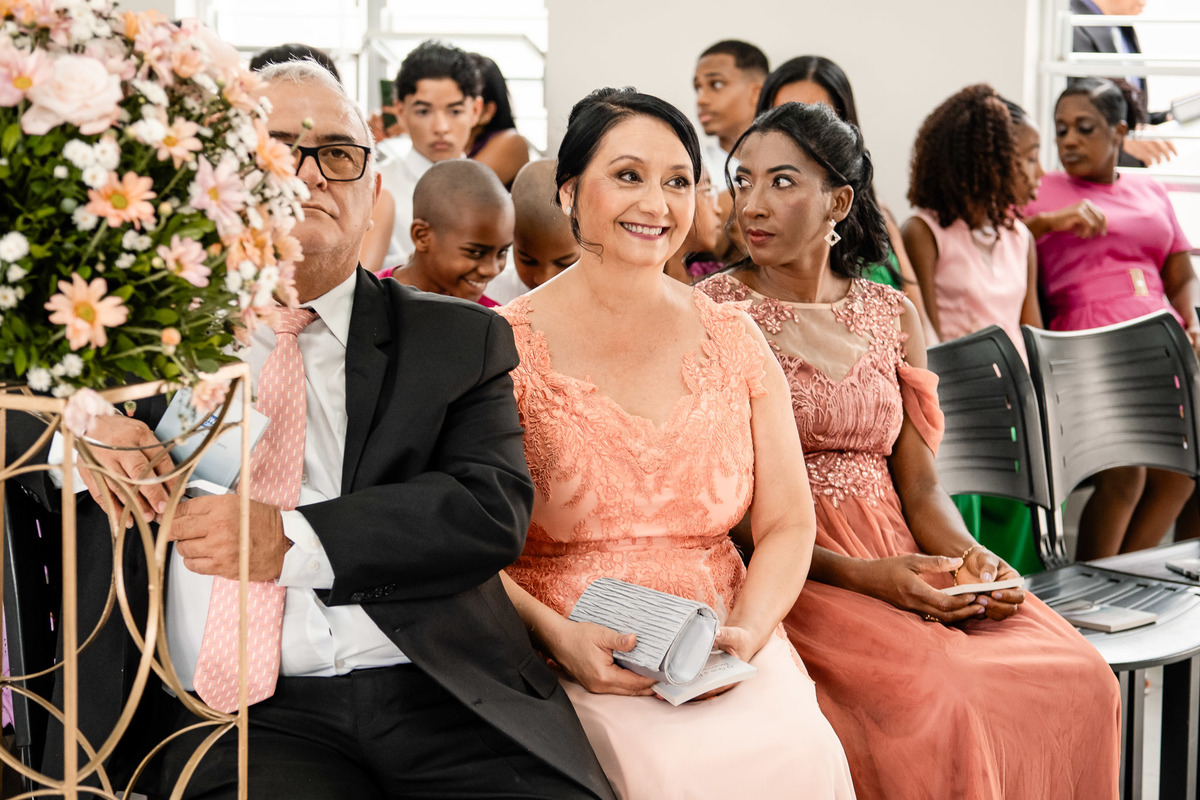 família cerimônia casamento, convidados Salão do Reino, casamento Testemunhas de Jeová Bahia, cerimônia casamento TJ, fotografia casamento Conceição do Jacuípe