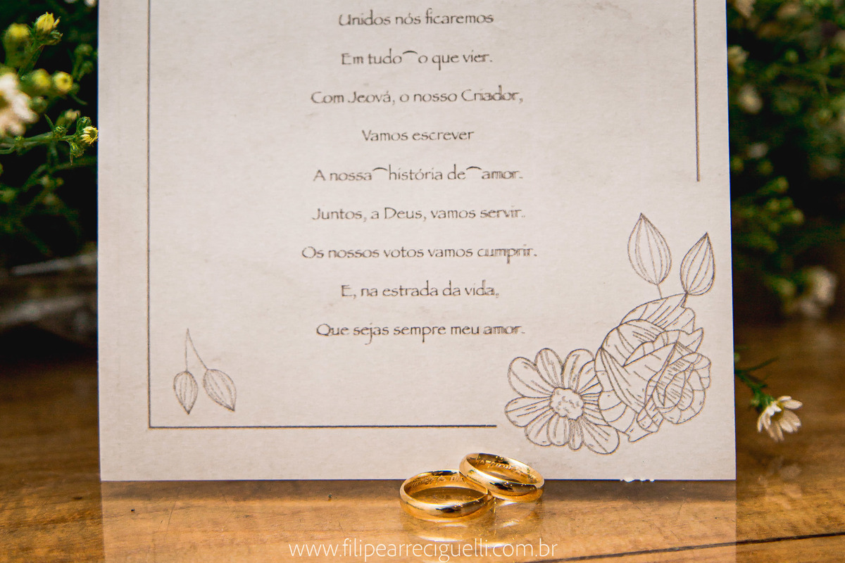 foto aliança dos noivos