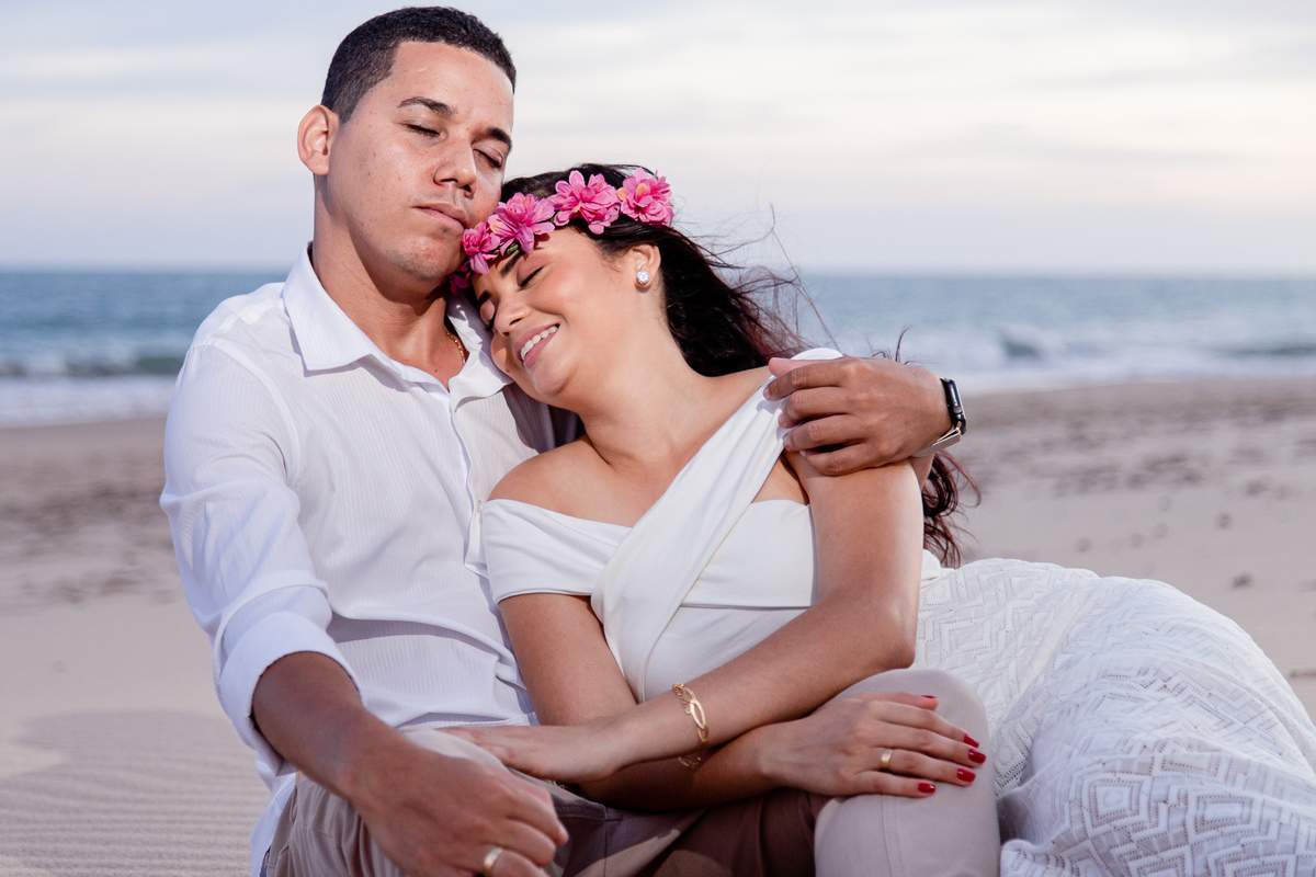 Ensaio pré casamento na praia de guarajuba Bahia