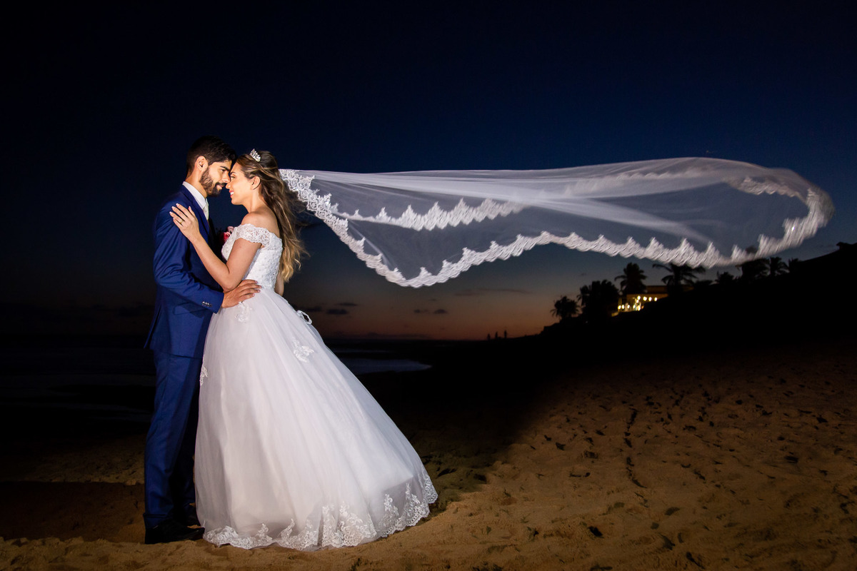 retrato de noivos no casamento em salvador