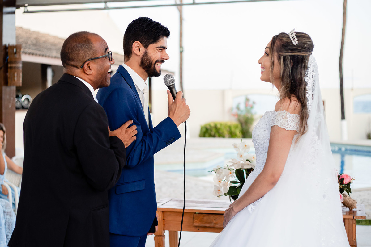 declaração do noivo engraçada no altar de casamento na bahia
