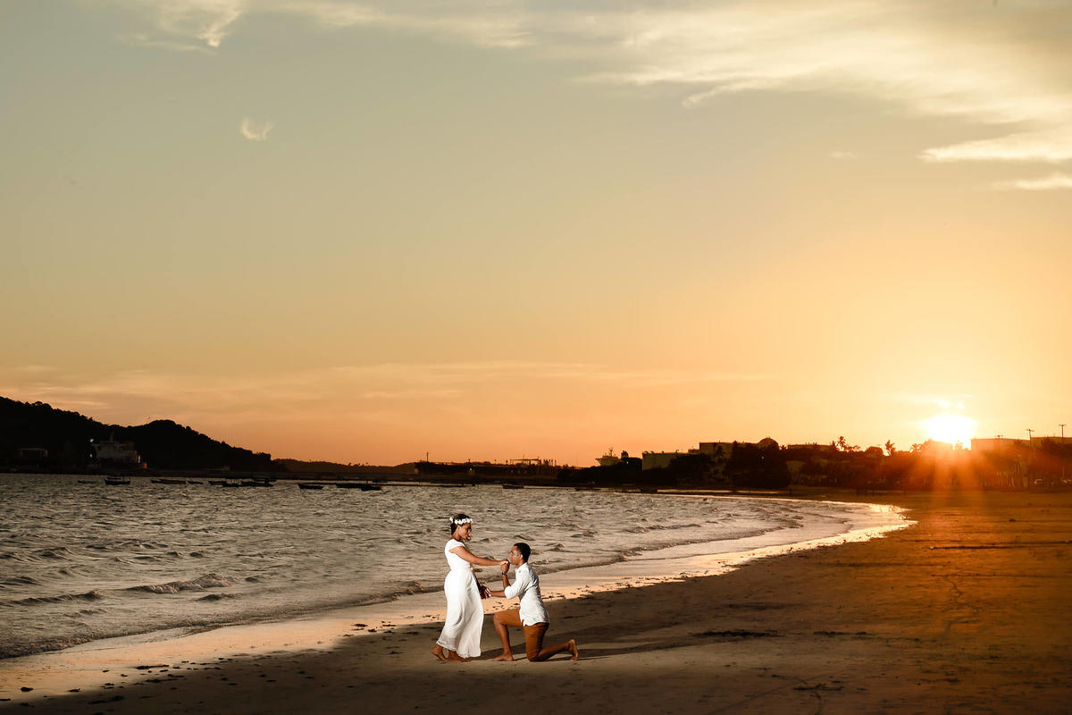 Foto com por do sol em Madre de Deus Bahia