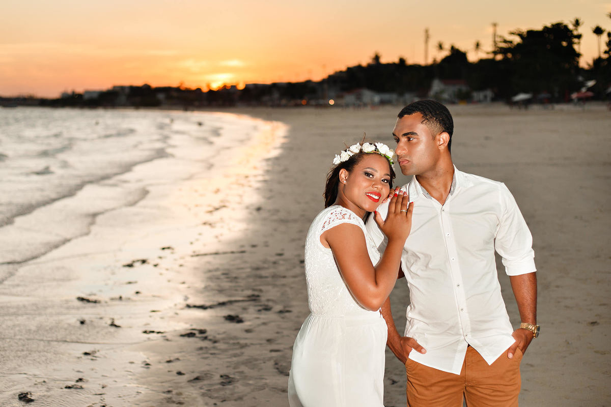 Foto com por do sol em Madre de Deus Bahia