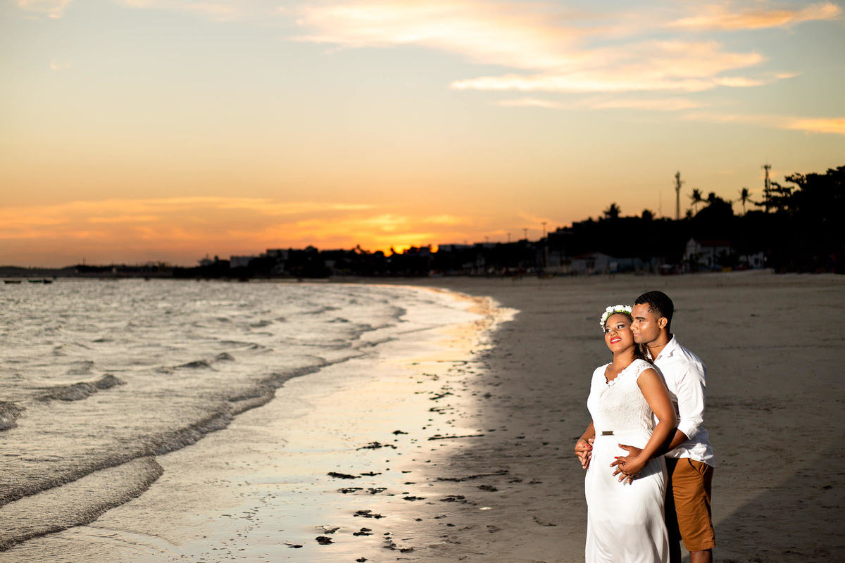 Foto com por do sol em Madre de Deus Bahia