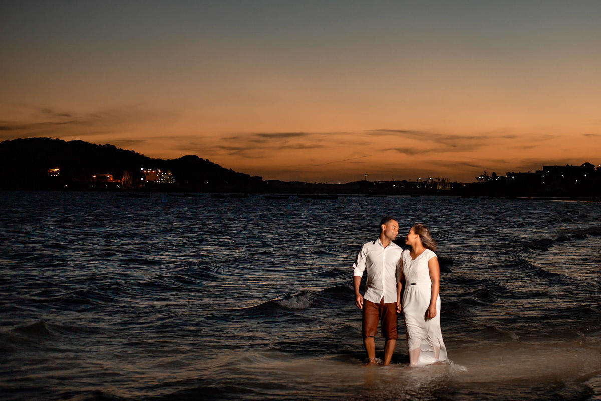 Foto com por do sol em Madre de Deus Bahia