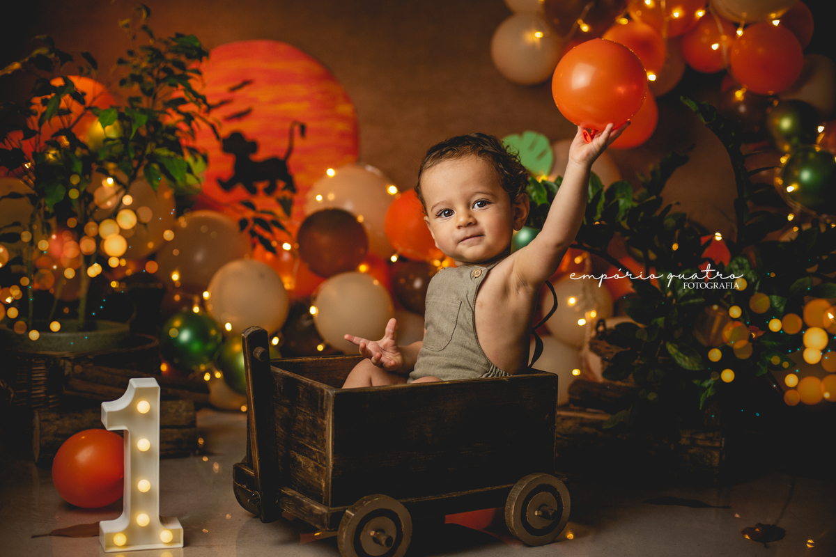 Ensaio de bebe O Rei Leão