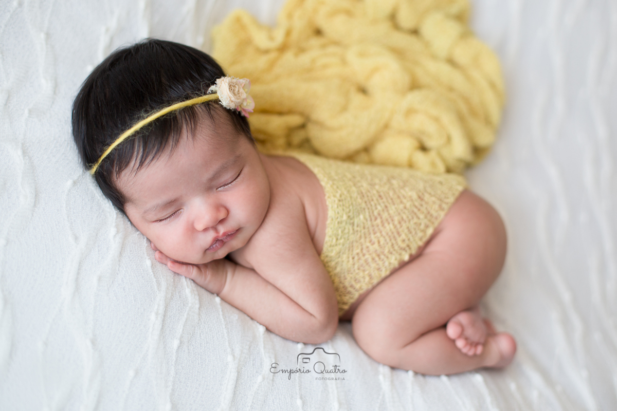 ensaio newborn abc sp menina amarelo