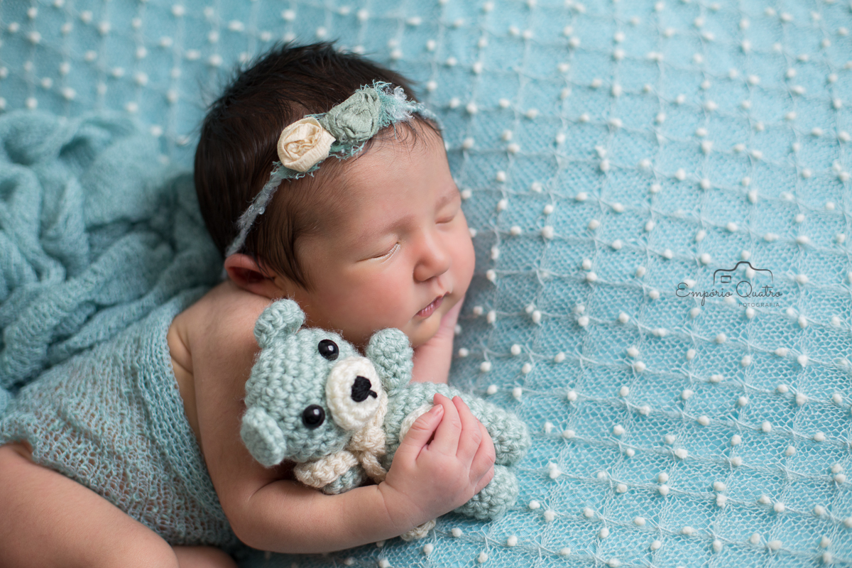 Ensaio Newborn Menina ABC SP ursinho