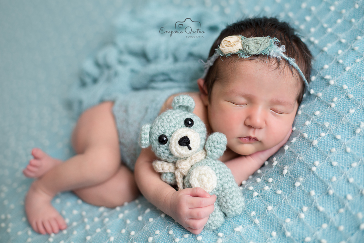 Ensaio Newborn ABC SP menina ursinho