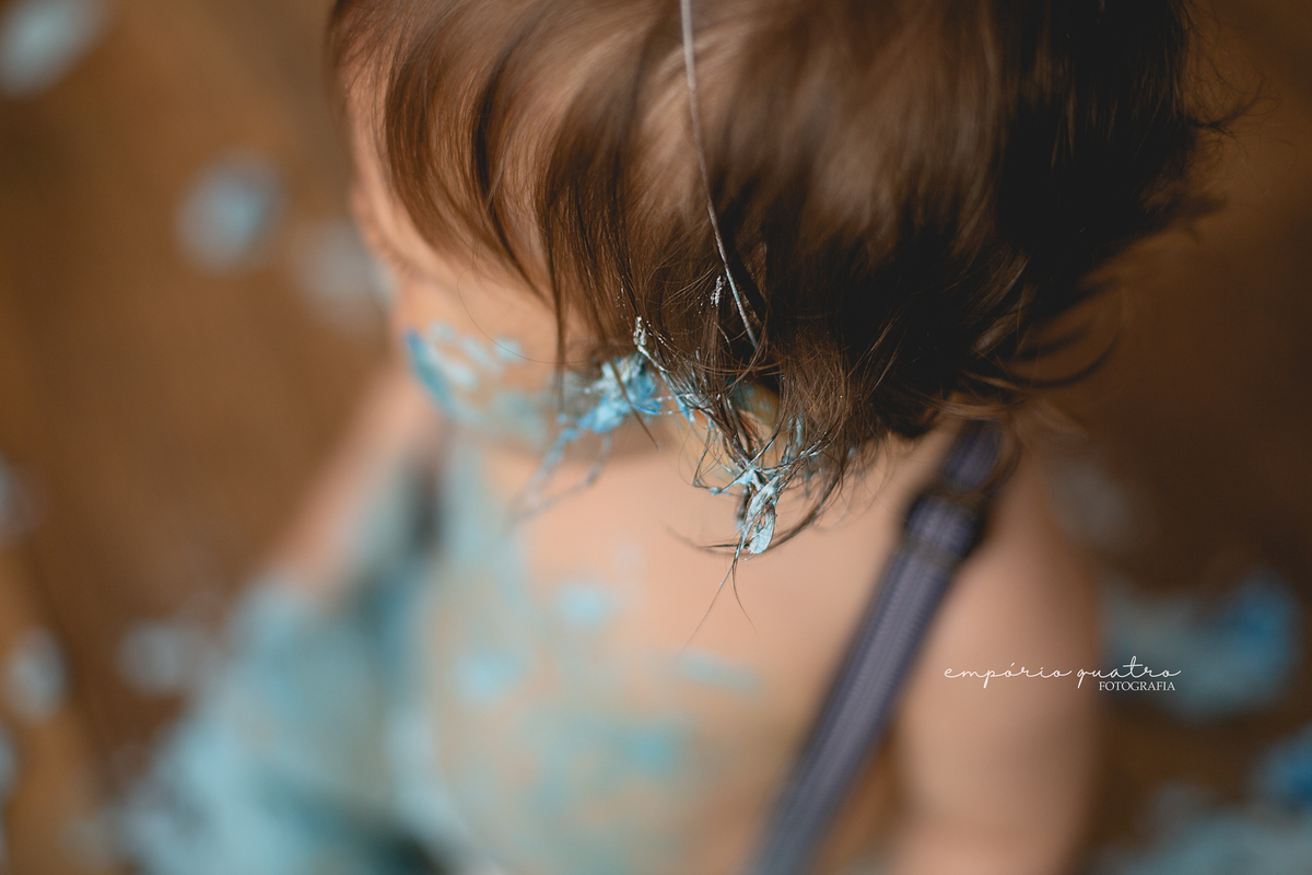 ensaio de bebe com o bolo