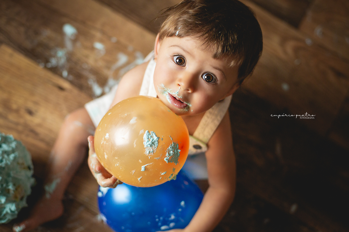Ensaio Smash The Cake menino em São Caetano do Sul