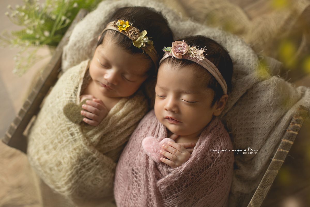 Ensaio newborn ABC gemeos