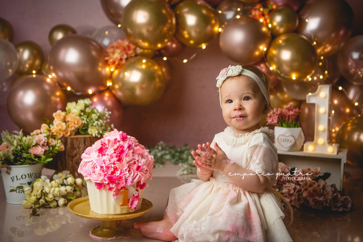 ensaio smash the cake jardim no ABC SP